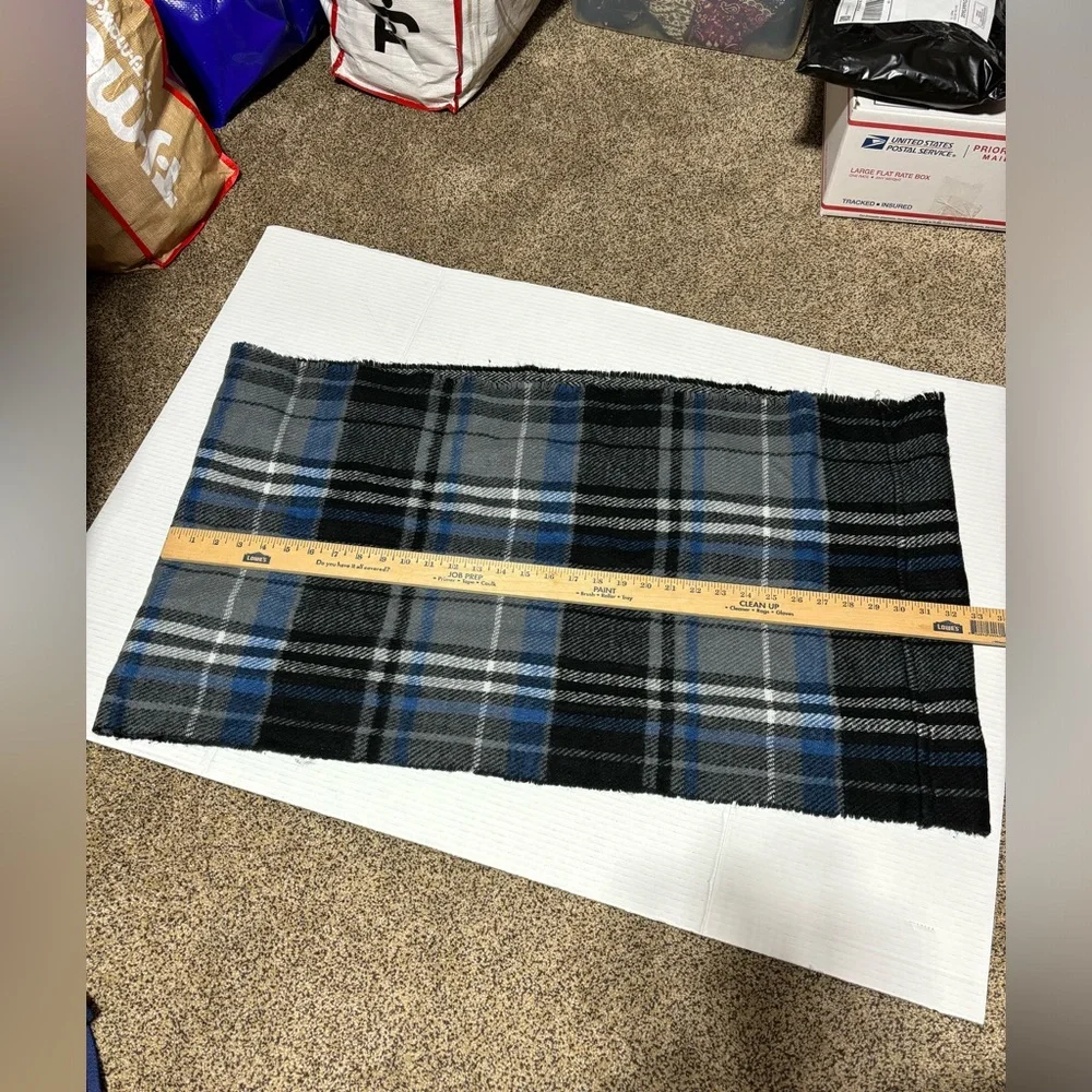 Unbranded Infinity 100% acrylic plaid winter scarf. 66 total inches. 19” wide.